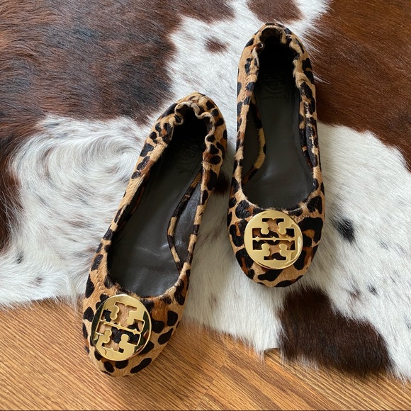 Tory Burch Shoes - Tory Burch Calf Hair Animal Print Reva Flats 7